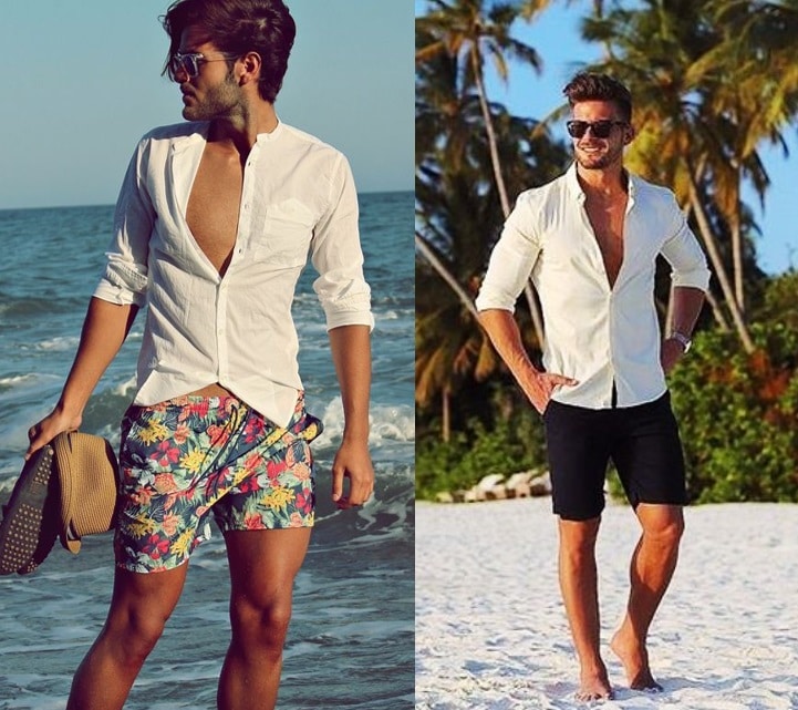 Camiseta Branca moda masculina praia